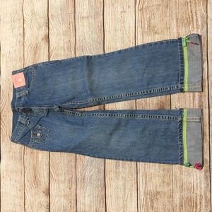 Brand New Gymboree Size 6 Jeans With Ribbon & Ladybug Accent